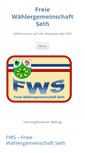 Mobile Screenshot of fws-seth.de